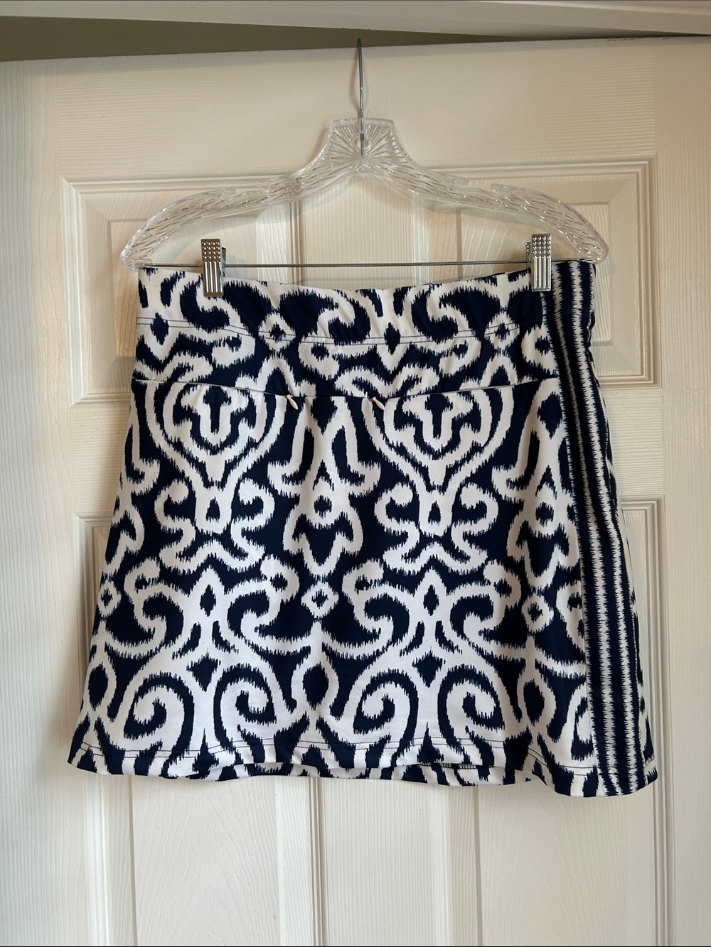 Gretchen Scott navy &white skirt-Sz M - Picture 2 of 9